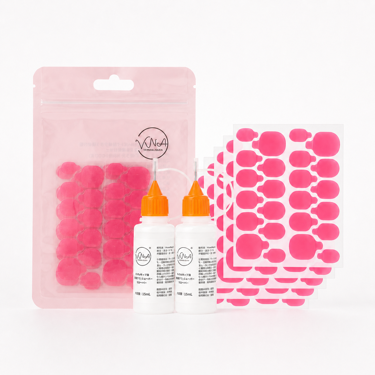 Pink Adhesive Gel Tabs - Vernailiquea