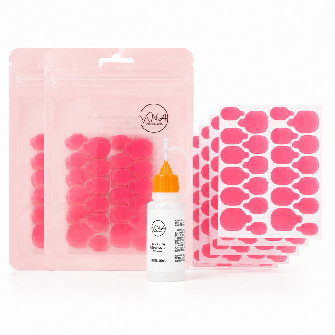 Pink Adhesive Gel Tabs - Vernailiquea