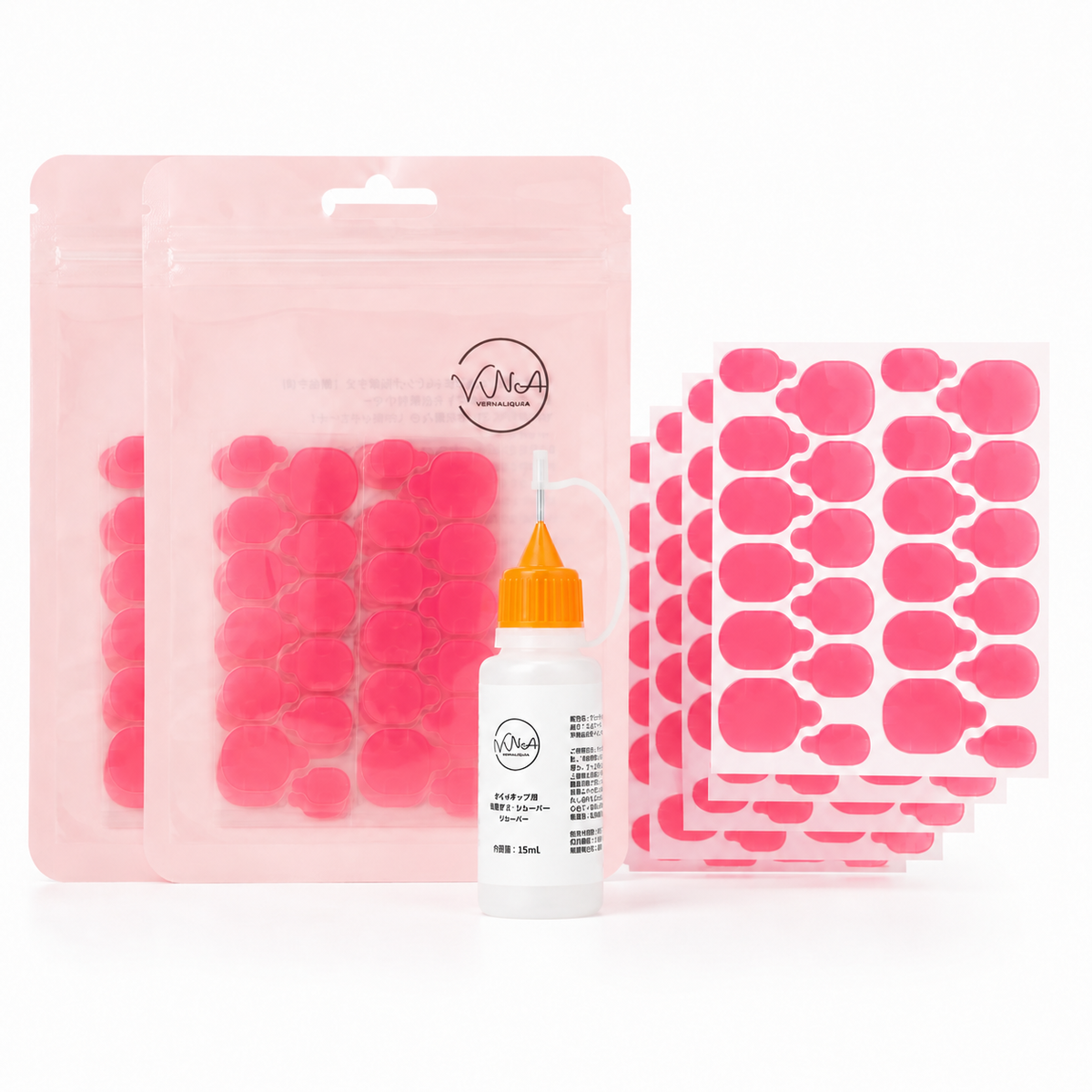 Pink Adhesive Gel Tabs - Vernailiquea
