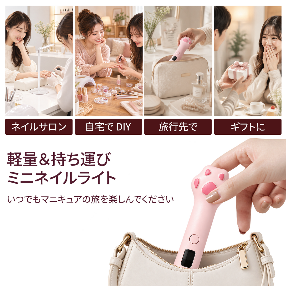 Cat Paw Handheld LED Nail Lamp