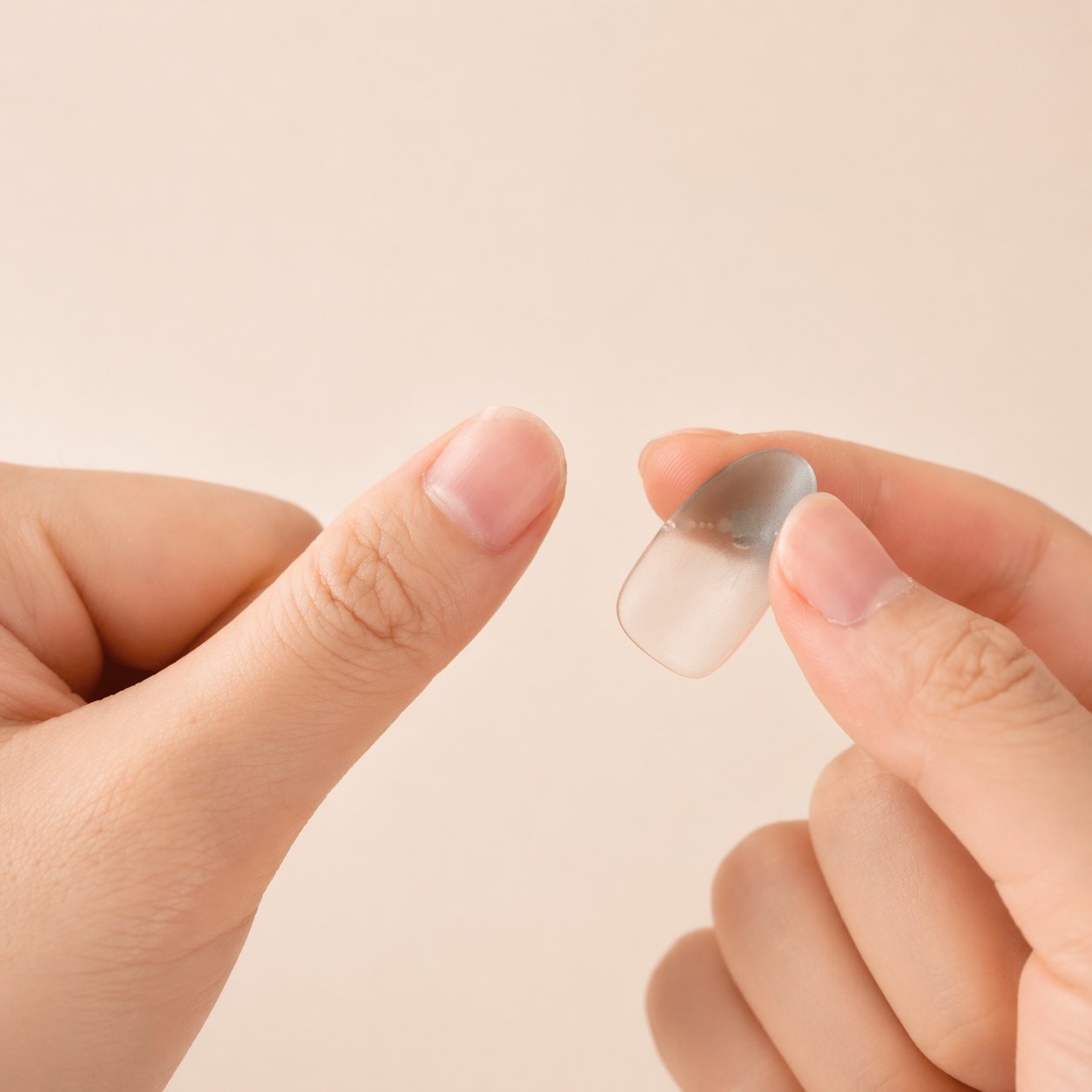 Reusable press-on nail kept clean after removal